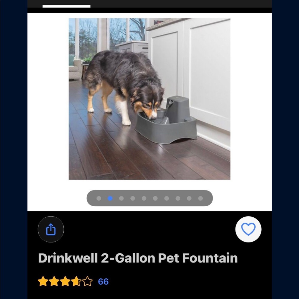 Drink well 2 Gallon pet fountain, NEW in box, designed for cats or dogs